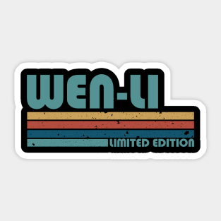 Proud Limited Edition Wen-li Name Personalized Retro Styles Sticker